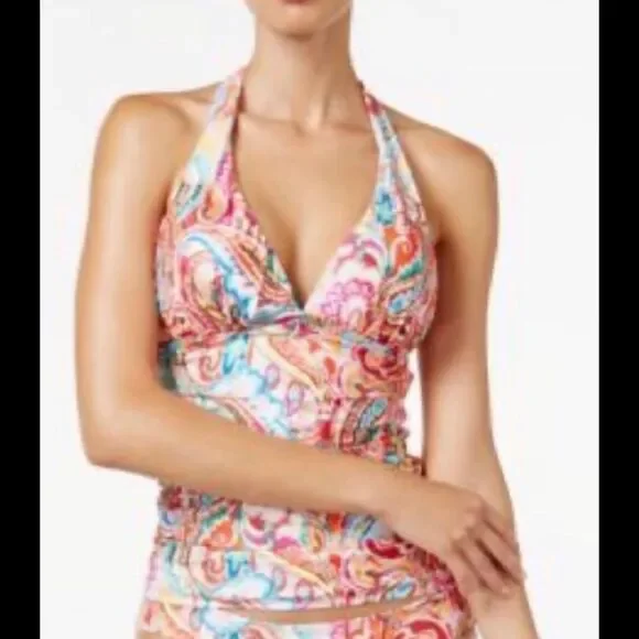 Lauren Ralph Lauren tummy control tankini top. NWT - Picture 8 of 10